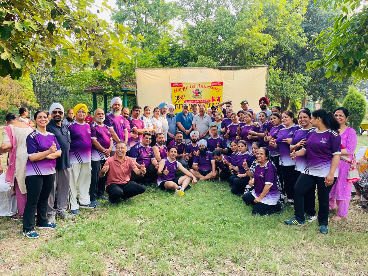 फिटनेस क्लब पटियाला ने बारादरी गार्डन में धूमधाम से अपनी वर्षगांठ मनाई